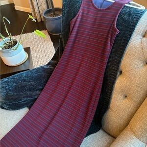 Marine Layer Red and Blue Striped Maxi Dress
